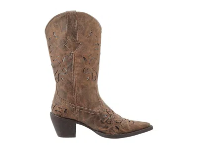 Roper Glitter Underlay Boot In Brown