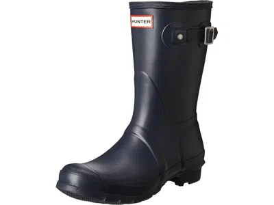 Hunter Original Short Waterproof Rain Boot In Blue
