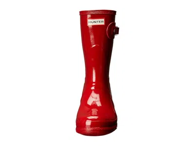 Hunter Original Short Gloss Rain Boot In Red