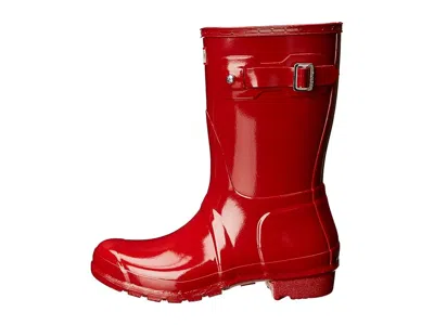 Hunter Original Short Gloss Rain Boot In Red