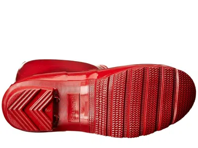 Hunter Original Tall Gloss Rain Boots In Red