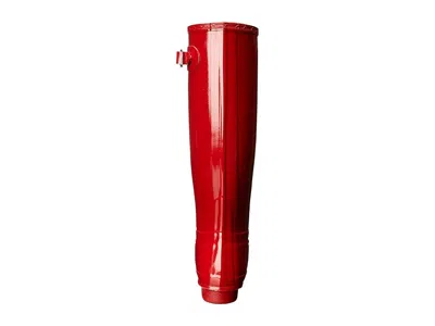Hunter Original Tall Gloss Rain Boots In Red