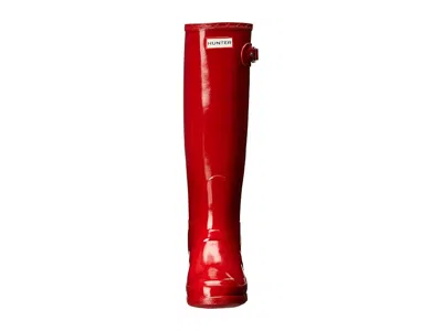 Hunter Original Tall Gloss Rain Boots In Red