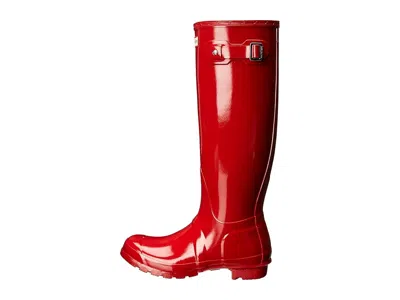 Hunter Original Tall Gloss Rain Boots In Red