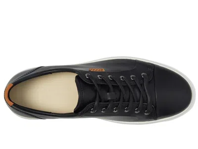 Ecco Soft 7 Leather Sneakers In Black