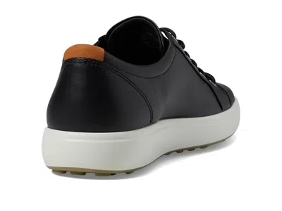 Ecco Soft 7 Leather Sneakers In Black