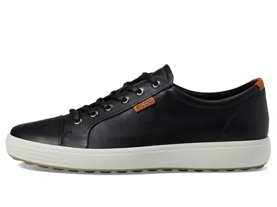 Ecco Soft 7 Leather Sneakers In Black