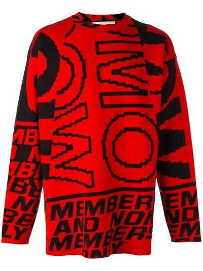 Shop Stella Mccartney Members Print Jumper - Red