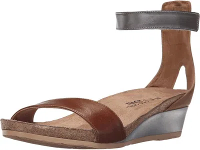 Naot Pixie Wedge Sandal In Brown