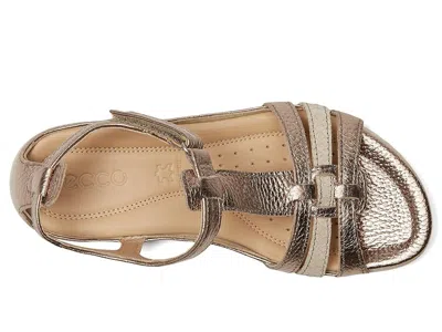 Ecco Flash T-strap Sandal In Gold