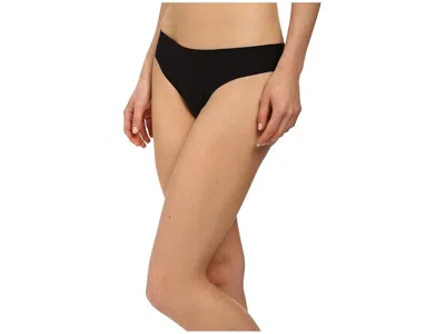 Commando Butter Mid Rise Thong Ct16 In Black