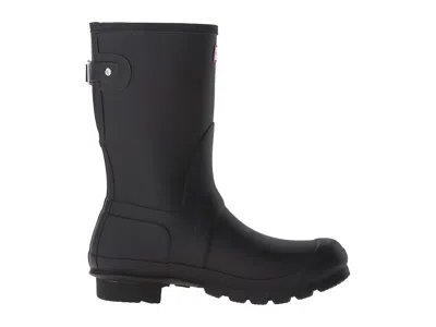 Hunter Original Short Back Adjustable Rain Boots In Black