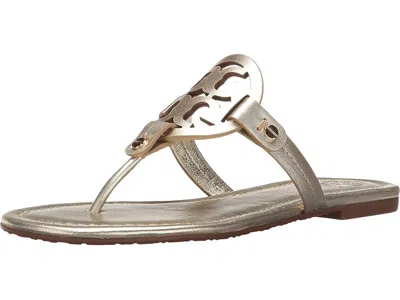 Tory Burch Miller Crystal Embellished Thong Sandals In Gold