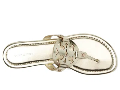 Tory Burch Miller Crystal Embellished Thong Sandals In Gold