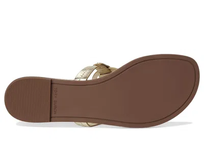 Tory Burch Miller Crystal Embellished Thong Sandals In Gold
