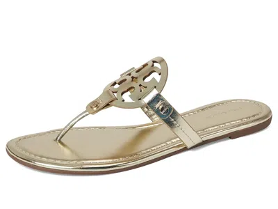 Tory Burch Miller Crystal Embellished Thong Sandals In Gold