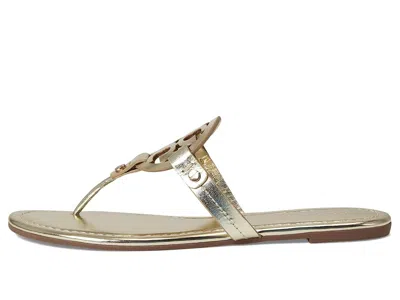 Tory Burch Miller Crystal Embellished Thong Sandals In Gold