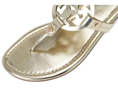 Tory Burch Miller Crystal Embellished Thong Sandals In Gold