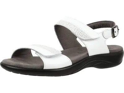 Sas Nudu Adjustable Comfort Sandal In White