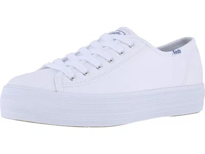 Keds Women Triple Kick Leather Sneakers In White In Multi