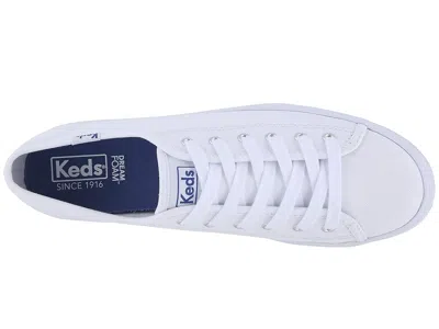 Keds Women Triple Kick Leather Sneakers In White In Multi