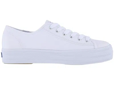 Keds Women Triple Kick Leather Sneakers In White In Multi