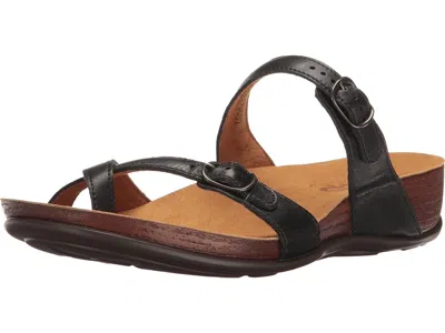Sas Shelly Adjustable Toe Loop Slide Sandal In Black