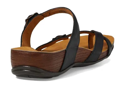 Sas Shelly Adjustable Toe Loop Slide Sandal In Black