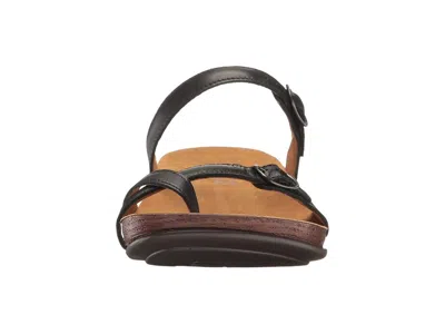 Sas Shelly Adjustable Toe Loop Slide Sandal In Black