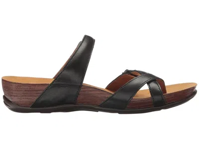 Sas Shelly Adjustable Toe Loop Slide Sandal In Black