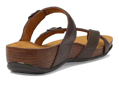 Sas Shelly Adjustable Toe Loop Slide Sandal In Brown