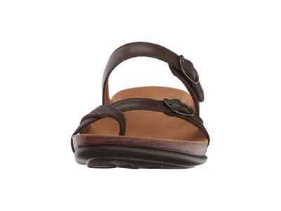 Sas Shelly Adjustable Toe Loop Slide Sandal In Brown
