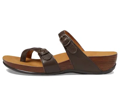 Sas Shelly Adjustable Toe Loop Slide Sandal In Brown