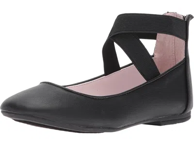 Nina Marissa Cross Strap Flat In Black