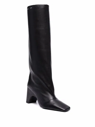 Coperni Cactus Leather Bridge Boot In Black