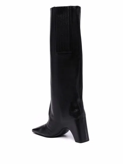 Coperni Cactus Leather Bridge Boot In Black