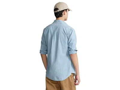 Polo Ralph Lauren Men Light Blue Logo Embroidered Shirt, Xl Luxury Shirts For Men Darveys