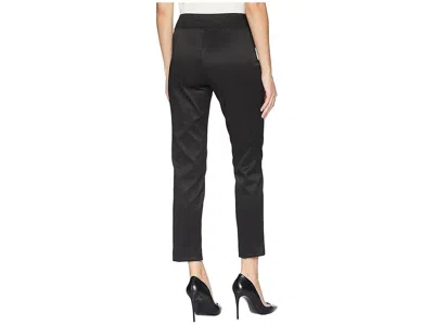 Krazy Larry Pull-on Pique Ankle Pants In Black