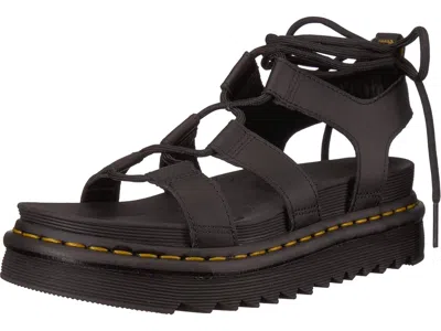 Dr. Martens Dr.martens Nartilla Hydro Leather Gladiator Sandals In Black