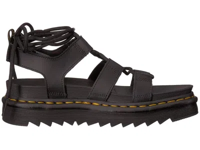 Dr. Martens Dr.martens Nartilla Hydro Leather Gladiator Sandals In Black