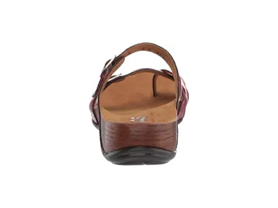 Sas Shelly Adjustable Toe Loop Slide Sandal In Red