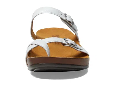 Sas Shelly Adjustable Toe Loop Slide Sandal In White