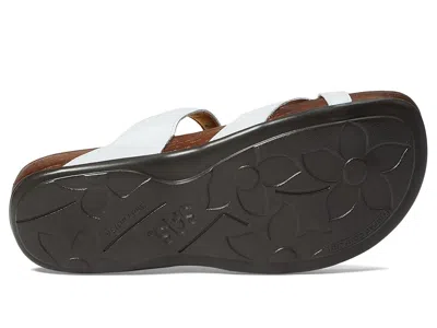 Sas Shelly Adjustable Toe Loop Slide Sandal In White