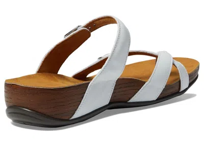 Sas Shelly Adjustable Toe Loop Slide Sandal In White