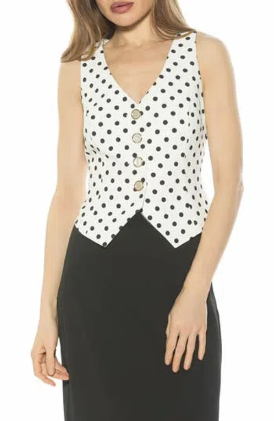 Alexia Admor Liliana Button Front Vest In Multi