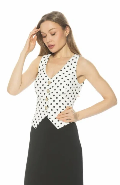 Alexia Admor Liliana Button Front Vest In Multi