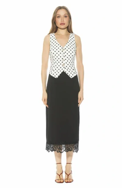 Alexia Admor Liliana Button Front Vest In Multi