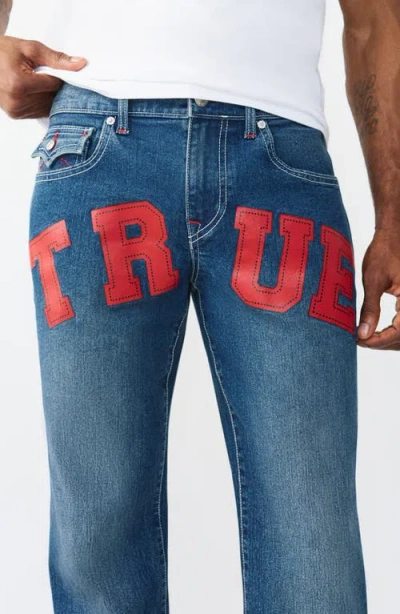 True Religion Billy Flap Bootcut Jeans In Blue