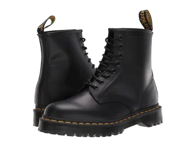 Dr. Martens Smooth Leather Quad Platform Boots In Black In Black