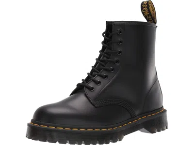Dr. Martens Smooth Leather Quad Platform Boots In Black In Black